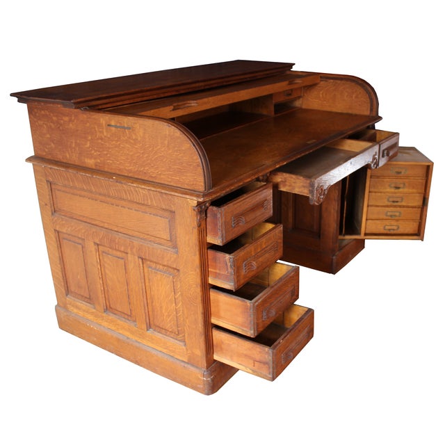 RollTop Desk With Secret Compartments Chairish