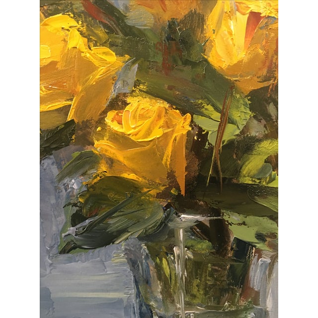 Yellow Roses Oil Painting Chairish