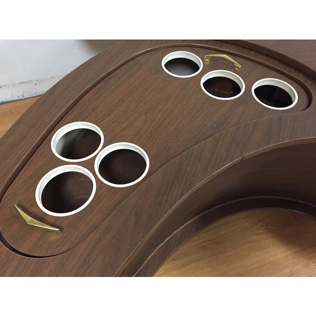 MidCentury Kidney Shaped Bar Cart Coffee Table Chairish