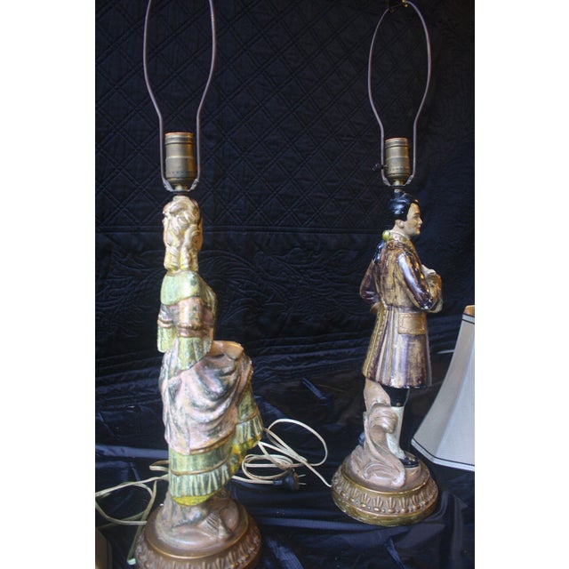 1950's Antique Chalkware Figurine Lamps Chairish