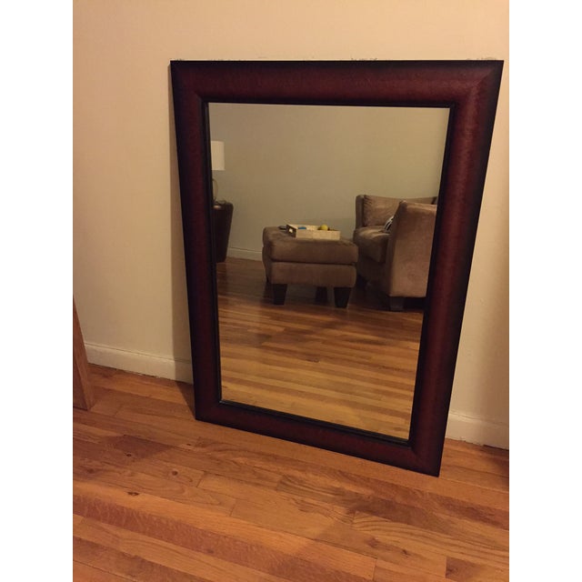 Cherry Wood Framed Rectangular Wall Mirror Chairish