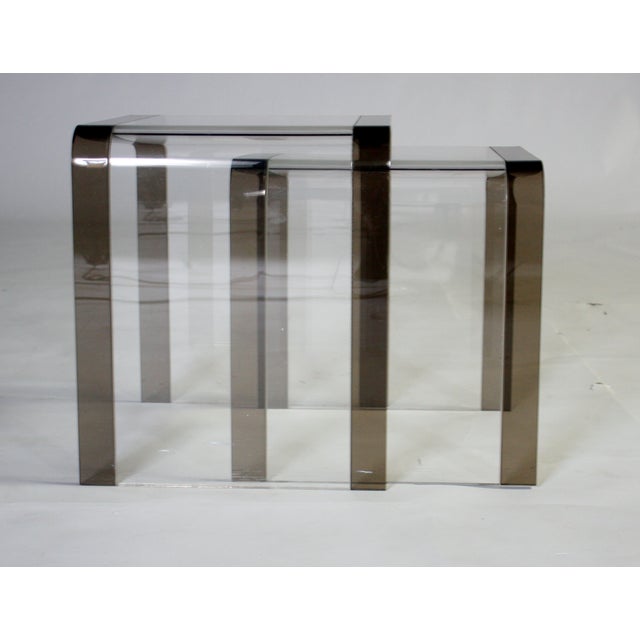 Lucite Waterfall Nesting Tables Pair Chairish
