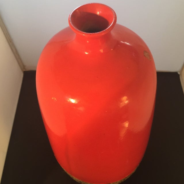 Large Burnt Orange Vase Chairish