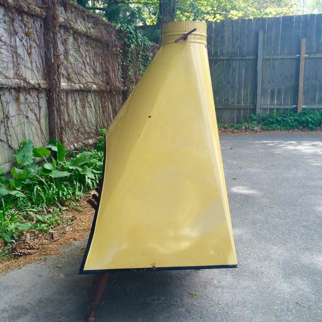 Yellow Enamel Mid-Century Modern Fire Pit | Chairish