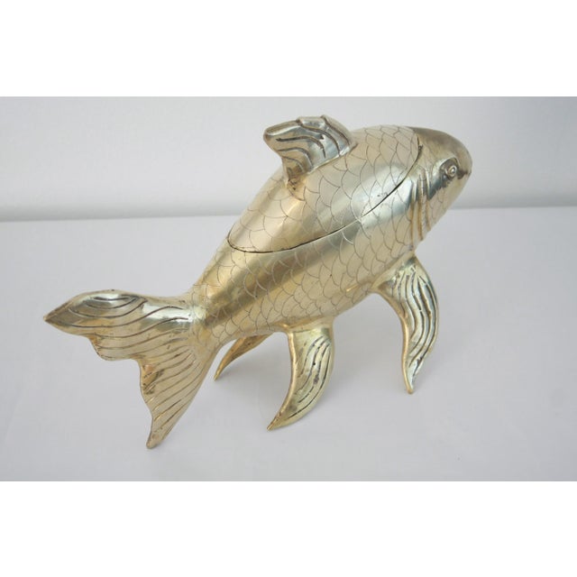 Brass Koi Fish Lidded Bowl Chairish