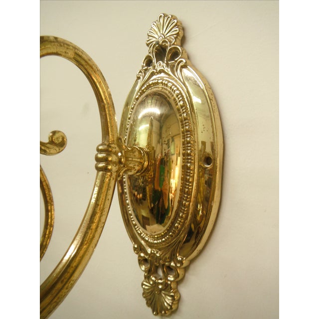 Vintage Brass Electric Wall Sconces - Pair Chairish