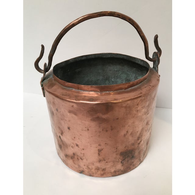 Vintage Rustic Copper Pot With Handle Chairish