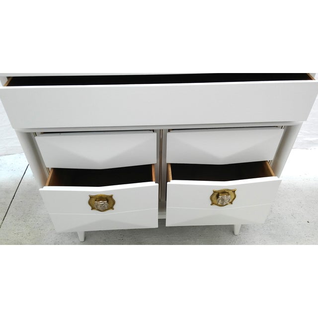 White Diamond Front Dresser by United Furniture | Chairish