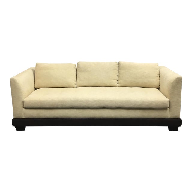 Custom Textured Cream Fabric Sofa Chairish