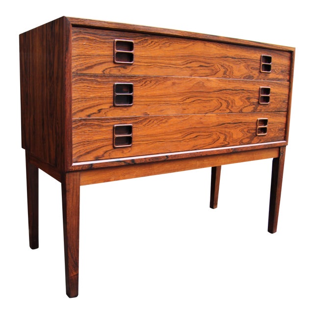Mid-Century Modern Danish Rosewood Three-Drawer Chest ...