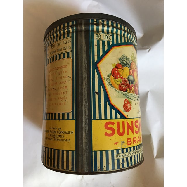 Vintage Sunshine Brand Fruit Tin Chairish