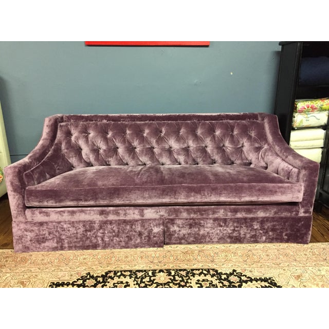 Purple Velvet Astor Sofa Chairish