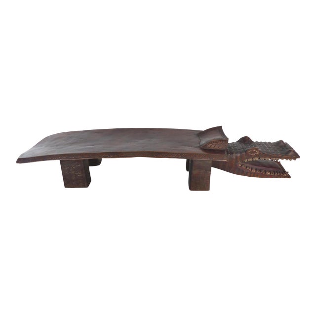 African Carved Alligator Coffee Table Chairish