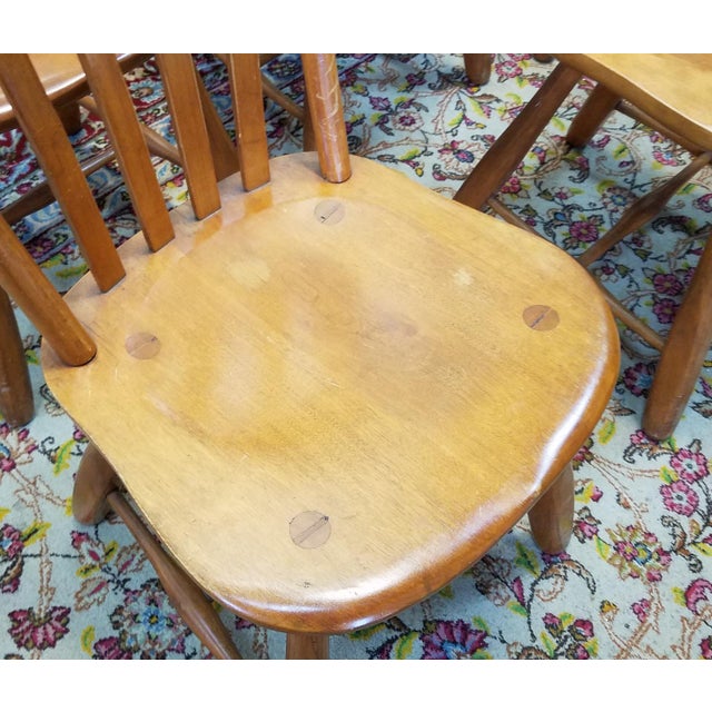 1950s Vintage Winchendon Furniture Solid Rock Maple Old Meeting House