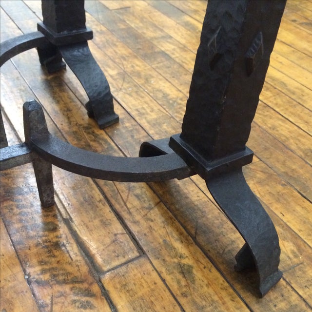 Pair of Vintage Cast Iron Andirons Chairish