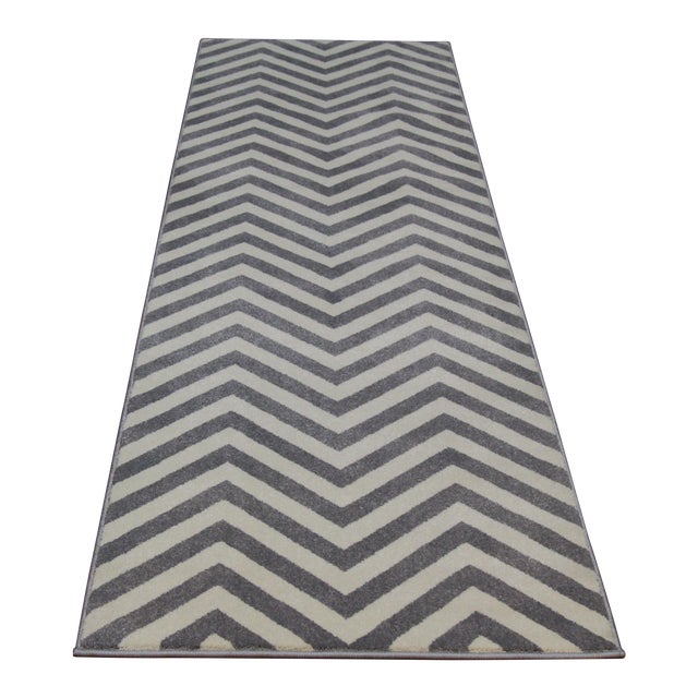 Gray Chevron Rug 10 Fet Runner Rug Chairish