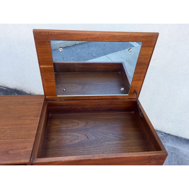 Mid Century Teak Desk and Vanity Chairish