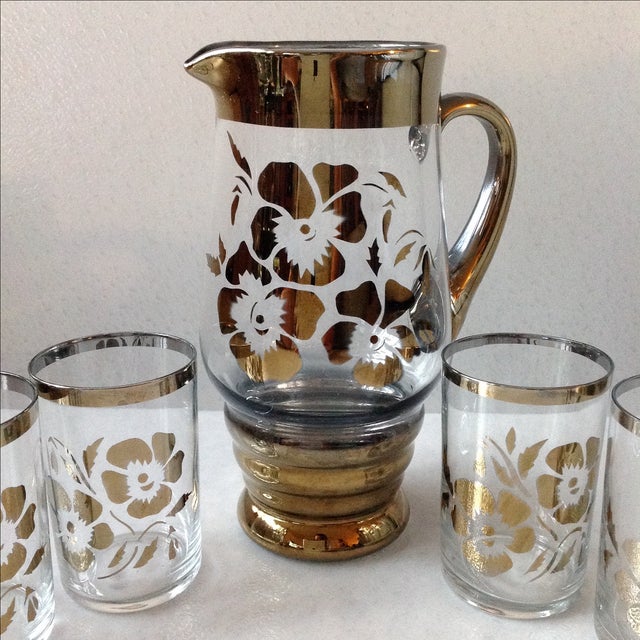 5Piece Bohemian Crystal Pitcher & Tumbler Set Chairish
