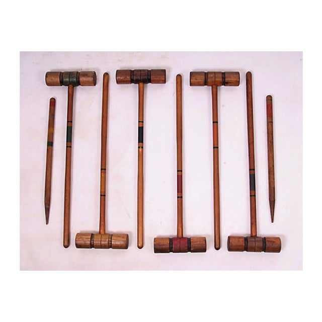 Vintage Croquet Set 24 Pieces Chairish
