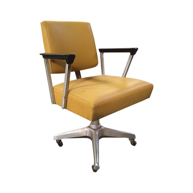Vintage Yellow Office Chair Chairish