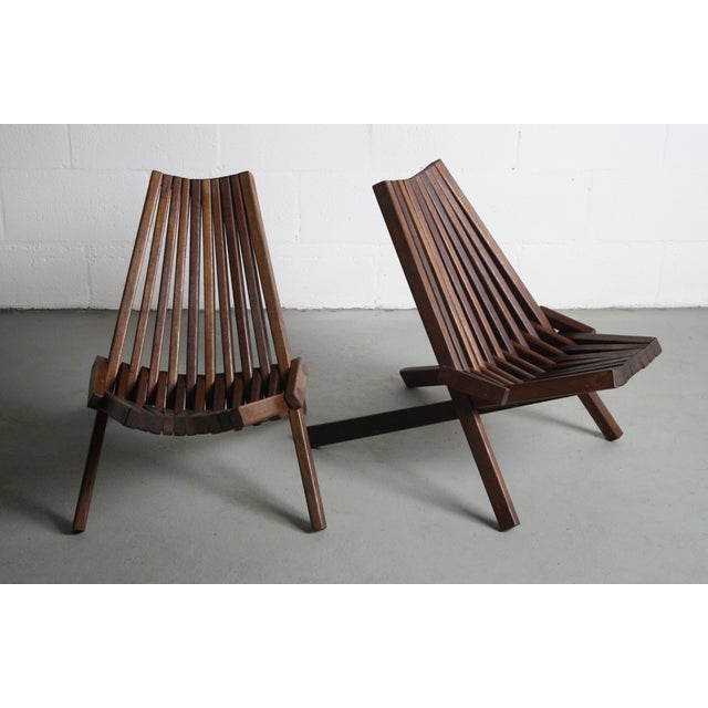 Danish Modern Small Folding Chairs - Pair | Chairish