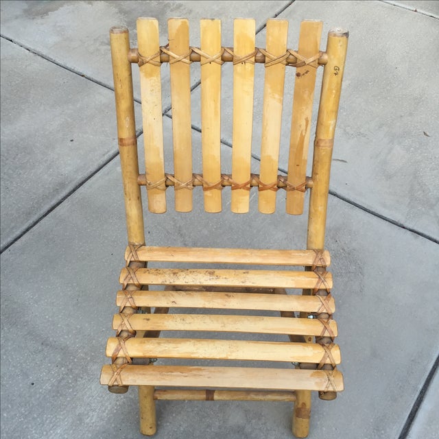 Vintage Tiki Bamboo Folding Chairs, Set of 3 Chairish
