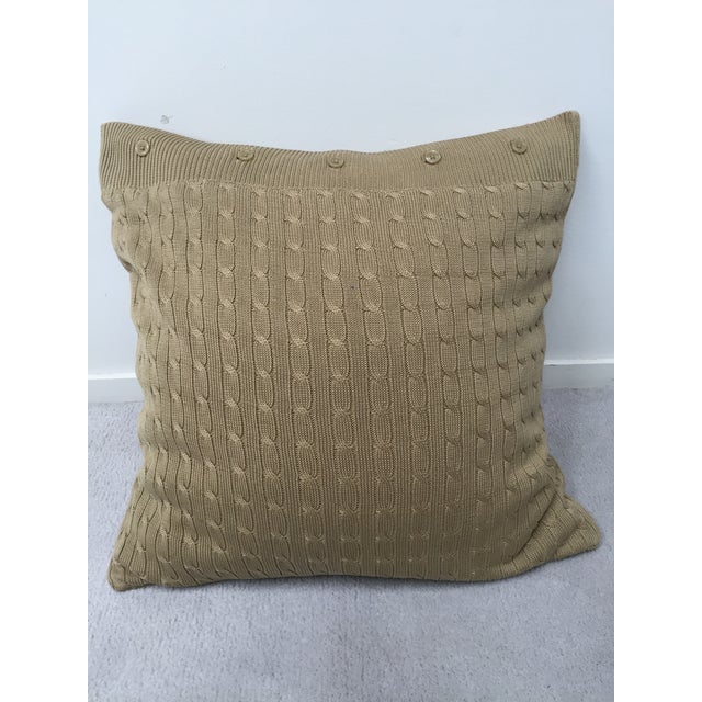Ralph Lauren Cotton Cable-Knit Throw Pillow Chairish
