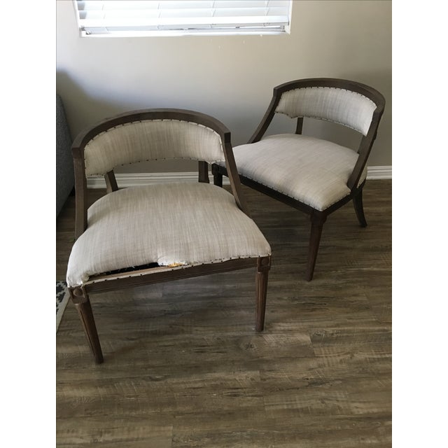 Natural Herald Accent Chairs - A Pair | Chairish