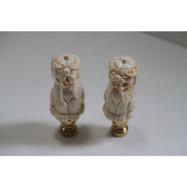 Chinese Foo Dog Lamp Finials A Pair Chairish