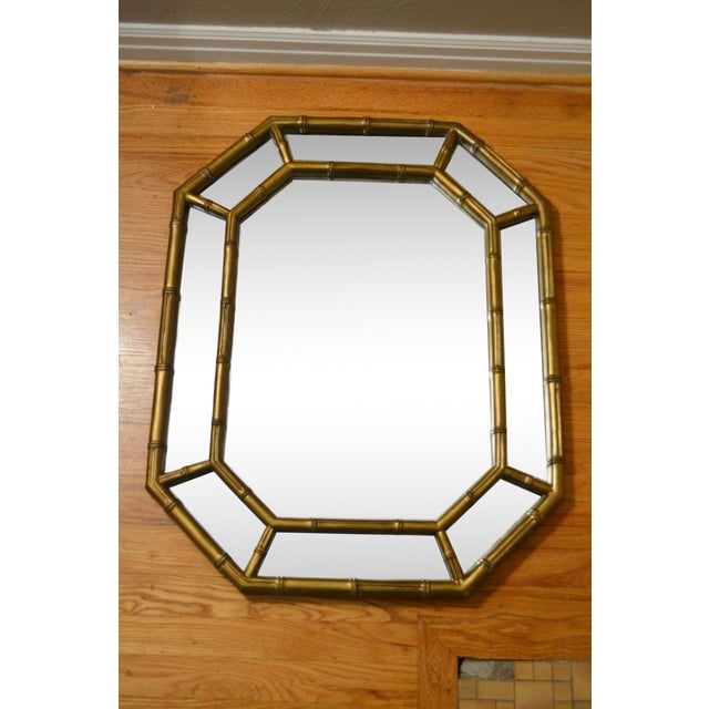 Vintage Hollywood Regency Gold Faux Bamboo Mirror Chairish