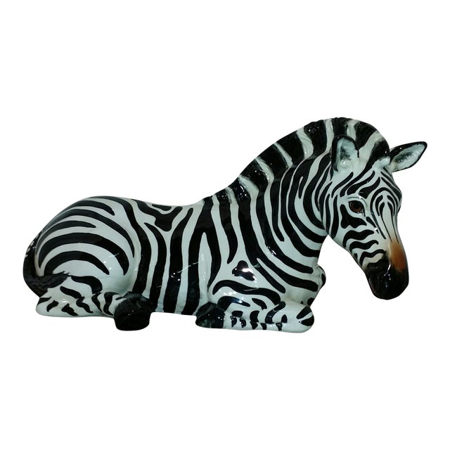 Porcelain Zebra Figurine Chairish