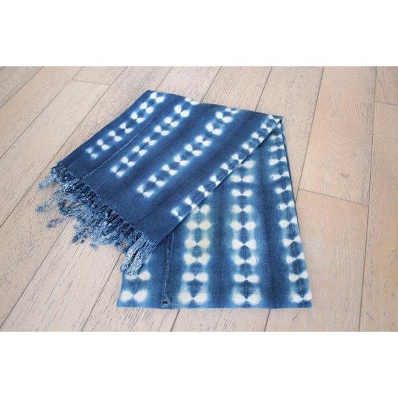 Vintage African Indigo Mudcloth Throw Blanket Chairish