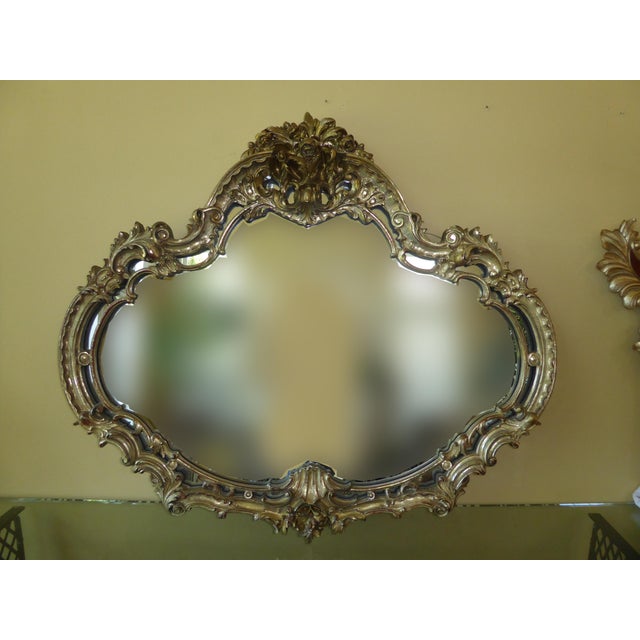 French Provincial Rococo Gold Ornate Wall Mantle Mirror Chairish