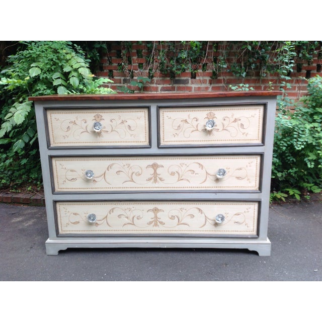 Large Hand Painted Dresser by Busbin Chairish