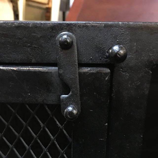 Restoration Hardware Industrial Metal Cabinet | Chairish