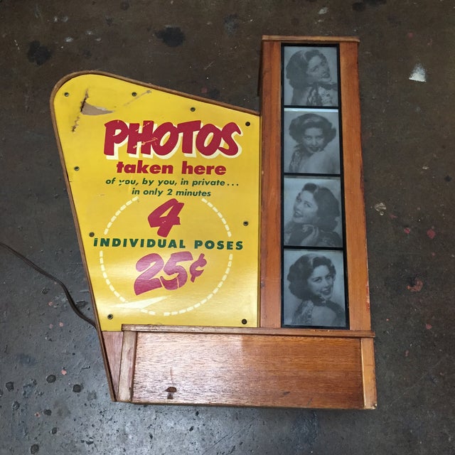 Vintage Lighted Photo Booth Sign Chairish