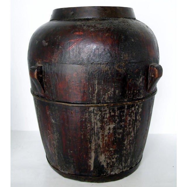 Chinese Wooden Rice Barrel Chairish