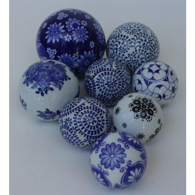 Hand Painted Decorative Ceramic Balls Set of 8 Chairish