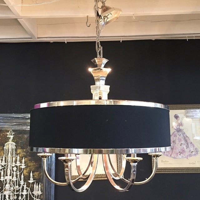 Z Gallerie Chrome Tuxedo Chandelier Chairish