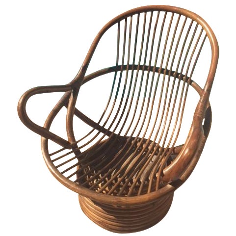 swivel rattan rocking chair chairish