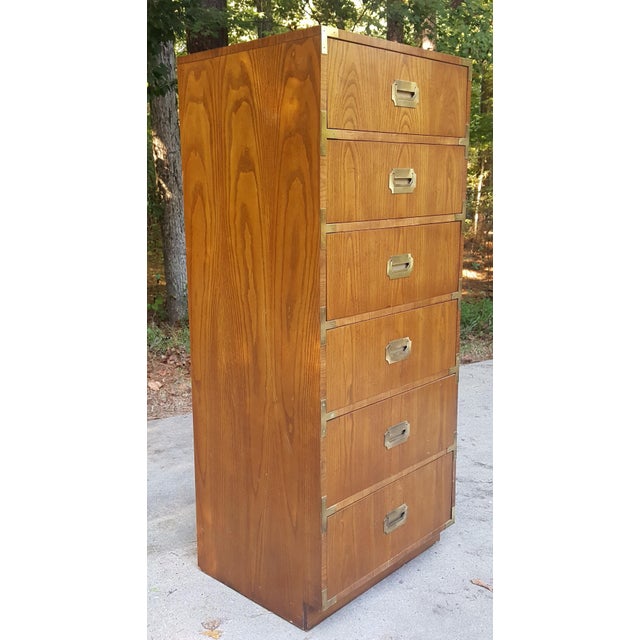 Vintage Dixie Campaign Style Lingerie Chest of Drawers  Chairish