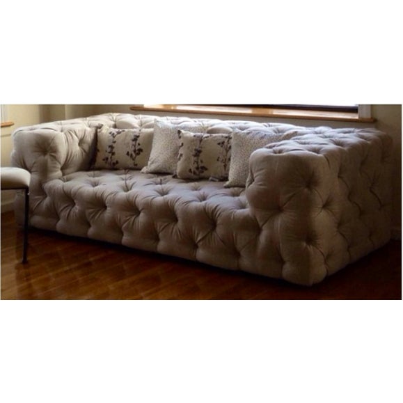 Restoration Hardware Soho Tufted Sofa | Chairish