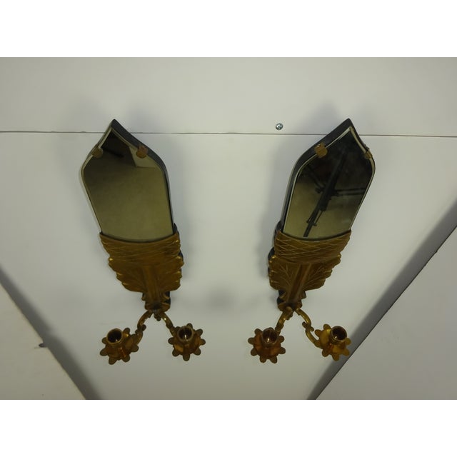 Chapman Brass Double Arm Wall Sconces - a Pair Chairish