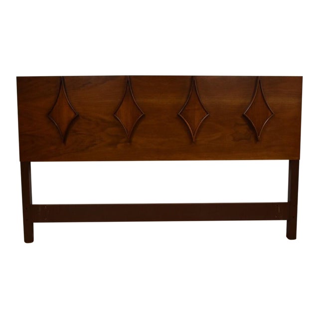 Walnut Queen Diamond Headboard Chairish