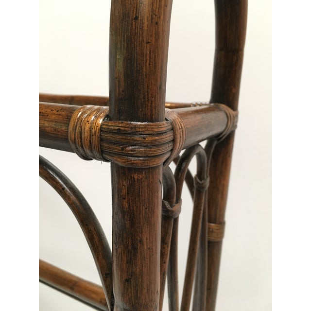 Vintage Rattan Wood Blanket/Towel Rack Chairish