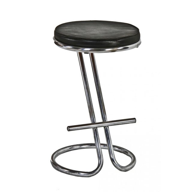 Gilbert Rohde Chrome "Z" Bar Stool Chairish