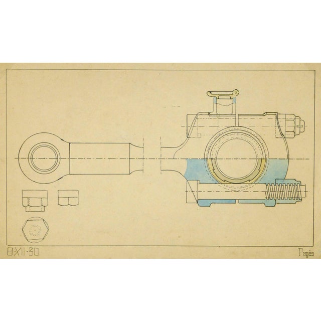 Vintage Mechanical Drawing, 1930 Chairish