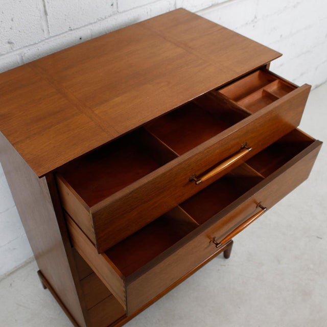 Walnut MCM Heritage Henredon Tall Dresser Chairish