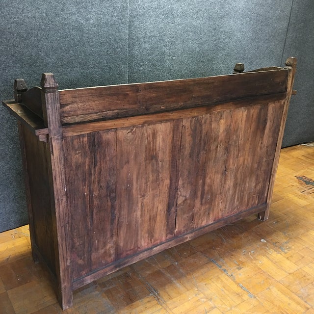 Rustic Solid Wood Bar Buffet W/ Wine Rack Chairish