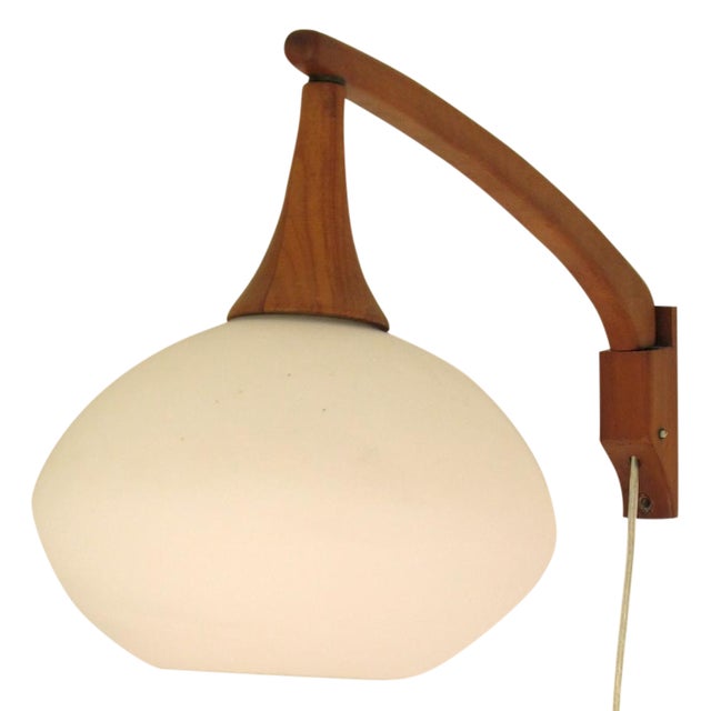 Vintage Danish Modern Teak Lamp Wall Sconce Chairish